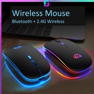 Z Tech Wireless Mouse Bluetooth 5.0 and Wireless 2.4G RGB Light