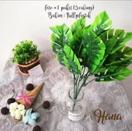 Daun Monstera artificial (full plastik)