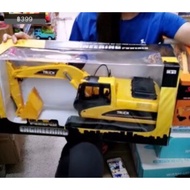 Large Backhoe Virtual Model Work Diecast Car
