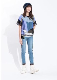 givsto dama giusto dama 拼接lace 短袖超級靚藍紫短袖top