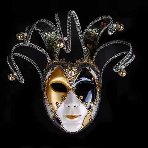 New Clown Mask Adult Masquerade Venice Retro Purple Masks Full Face Cosplay Scary Halloween Witch Ma