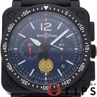 Bell & Ross BR03-94 法國巡邏兵計時腕錶 42毫米 全球限量500枚 BR03-94 BR03-94-CBL-50127 盒裝保固卡 陶瓷/橡膠錶帶 男士腕錶 藍色 成色極佳 [全新