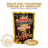 Chocolate Goedang | Delfi ThunderBIG 7.4g x 8pcs | Chocolate biscuit with chocolate coating delfi de