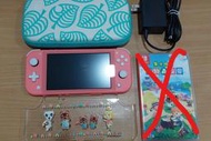 (二手主機)NS switch lite 珊瑚紅主機+主機硬保護殼+收納包 9成5新 直購價4200