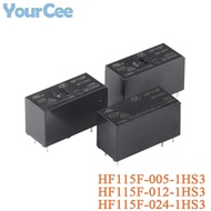 2PCS High Power Relay HF115F HF115F-005-1HS3 HF115F-012-1HS3 HF115F-024-1HS3 1HS3 DC 5V 12V 24V  Foo