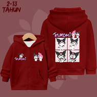 Jaket Anak Cewek Terbaru Usia 2-13 tahun Jacket Hoodie Zipper Anak Perempuan Karakter Sanrio Kuromi 