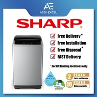 SHARP ES-X7512/ES-X8512 7.5KG/8.5KG 4 TICK TOP LOAD WASHING MACHINE