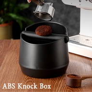 ถังเคาะกากกาแฟ ที่เคาะกากกาแฟ Coffee Knock Box ถังเคาะกากกาแฟ วัสดุพลาสติกสีดำ แท่นเคาะยางซิลิโคน ปา
