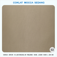 Kain Polymicro Warna COKLAT SUSU CREAM  COKLAT MOCCA MUDA  CREAM MARIGOLD   COKLAT KOPI SEDANG  COKL