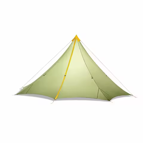 Knot 860g Ultralight Camping Rodless Pyramid Tent 4-8 Person Large Tarp 20D Nylon Both Sides Silicon