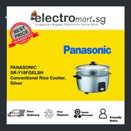 Panasonic Conventional Rice Cooker, Silver, 1.8 L Capacity, SR-Y18FGELSH