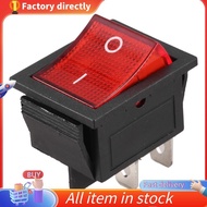 In stock-Red Light Illuminated 4 Pin DPST ON/OFF Snap in Rocker Switch 16A 20A 250V AC