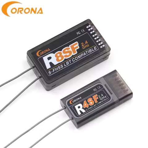Corona R4SF 4CH R8SF 8CH 2.4GHz S-FHSS/FHSS Compatible Receiver For FUTABA T6j T6K T8J T10J 14SG 16S