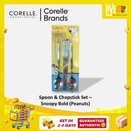 CORELLE Coordinates Spoon & Chopstick Set – Snoopy Bold (Peanuts)