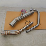 1 Set Exhaust Daeng4 Super Open for Sonic 125, Raider carb, Raider fi, Exciter 150, Winner x 150, Me