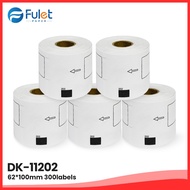 Compatible Direct Thermal Label Dk-11202 62 X 100mm X 300 Labels 5 rolls