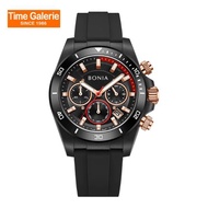 Bonia Chronograph BNB10882-1932C Black Silicone Strap Men Watch