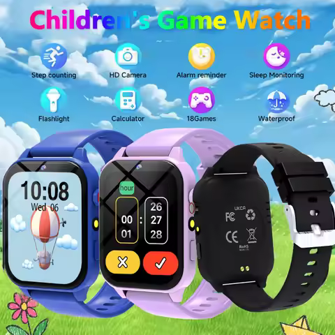 Kids Game Smart Watch Flashlight Waterproof HD Camera Sleep Tracker Alarm Music Sports Watch For Boy