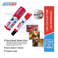 Lem Fox Plus Serbaguna 20 Gram Polychloroprene Contact Adhesive / Lem Sandal Sepatu Original / Lem Karet / Lem Perekat Super Kuat Tahan Air / Lem Sendal Super Kuat / Lem Untuk Kertas Kayu Logam Kulit Plastik Perabot Keramik Karpet Mainan Handphone HP