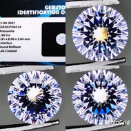Moisanite Clarity Sparkling Diamondnatural Full Ds + Memo SGR Lab