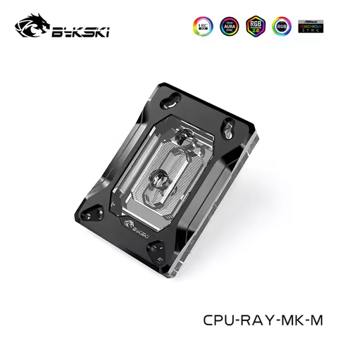 Bykski CPU Water Block For AMD SWRX8/STRX4/AM5/AM4/TR4/SP3 Processor Water Cooler Acrylic ARGB Editi