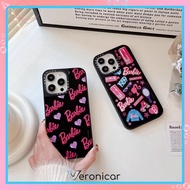 Case iPhone TiFY Mirror Casing For iPhone 14pro Max13 Promax 12mini11 XS XR XSMAX 7plus Barbie Sticker Shockproof Full Protective Phone Cover-Ver
