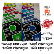 FOOLSCAP PAPER/ GRAPH PAPER/ PLAIN PAPER / SINGLE LINE PAPER (70GSM / 80GSM)