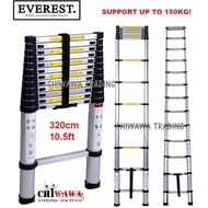 10.5Ft 10 Steps Everest Extendable Aluminium Telescopic Pole Ladder Foldable