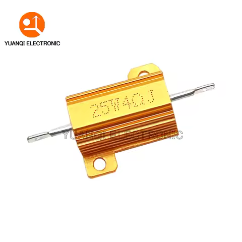 1PCS 10W 25W Aluminum Power Metal Shell Case Wirewound Resistor 0.01 - 30K 0.1R 0.25R 1R 2R 3R 4R 5R