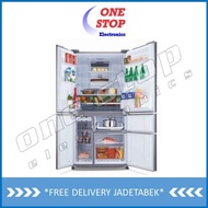 SHARP SJ-IFX93PM-SL Kulkas Multi Door 5 pintu J-Tech Inverter 800 L