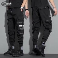 American Outdoor Cargo Pants Men Casual Slim Fit Tactical Pants Hiking Black Jogger Pants