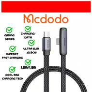 【1Yr Warranty】 MCDODO Zebra Series Type-C 90 Degree Data Cable 1.2m 1.8m Compatible for 36W Type-C C