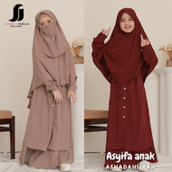 Afhadahijrah - Gamis anak perempuan set hijab cadar ASYIFA baju dan jilbab instan syari free niqab