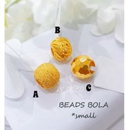 BEADS EMAS TULEN 916 BEADS BOLA EMAS 916 CHAMRS BALL BEADS PANDORA GOLD 916