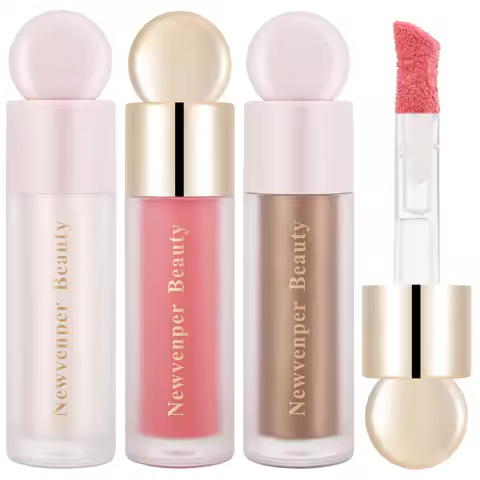 Liquid Highlighter + Liquid Blush + Liquid Contour for Face & Body, High Glossy Finish, Natural Glow
