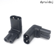 DYRUIDOJ AC Power Adapter Eight Character Tail Black Right Angled Angle Conversion C7-C8 Female To M