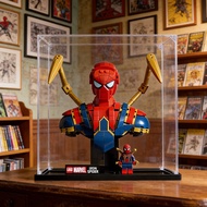 Acrylic Display Box for Lego 76326 Iron Spider Man Bust Dustproof Figure Box Malaysia Collector