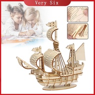 Wooden Puzzles Model DIY Sailing Ship Building Model Kit 3D Sailing Ship Building Model
