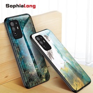 OPPO Reno5 Z F Reno 5 Lite 5Z 5F Casing Hard Marble Emerald Tempered Glass Cover OPPO F19 Pro Plus