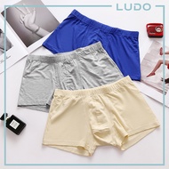 (L–3XL) Men's Boxer-Brief Cooling Cotton Spandex Underwear | Boxer Lelaki Cotton Spandex Sejuk Poton