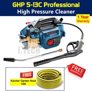 BOSCH GHP5-13C HIGH PRESSURE WASHER 130BAR MAX + KARCHER 26452960 PRIMOFLEX HOSE 1/2" X 15M