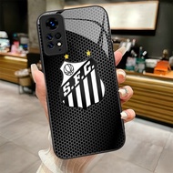 santos fc design Tempered Glass Phone Case Cover For POCO F3 F4 F5 M5 M6 4G X3 X4 GT X5 X6 X7 X7 PRO