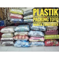 plastik dobi packing toto 24x36(1kg -+38pcs) (plastik semi transparent)
