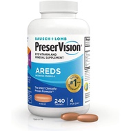 Bausch + Lomb PreserVision AREDS Eye Vitamin &amp; Mineral Supplement Tablets, 240 Count Bottle