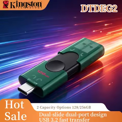 Kingston OTG USB 3.2 Flash Drive 128GB 256GB Dual Type C A Pendrive Memory Stick for iPhone 15 16 DT