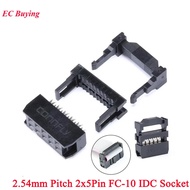 20Set/1Set 2.54mm Pitch 2x5 Pin 10 Pin IDC Female Header Socket Connector FC-10 Dual Row Pitch IDC C