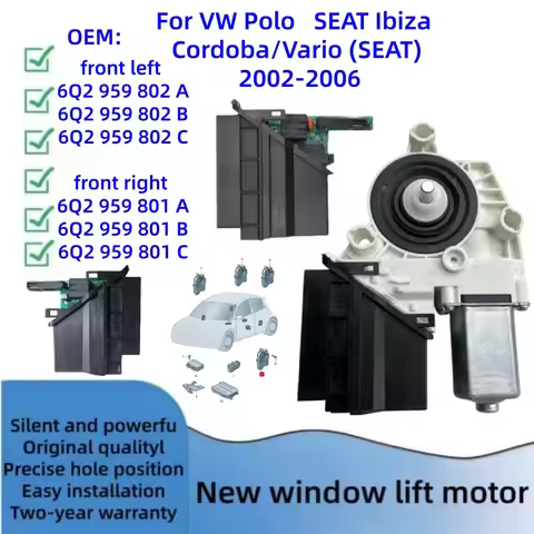 SEAT Ibiza Cordoba/Vario VW POLO Window motor and module New 6Q2959802A 6Q2959801A 6Q2959802C 6Q2959