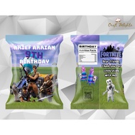 Fortnite Theme Chip Bag | Goodie Bag | Personalised Gift | Customised Gift | DIY Gift