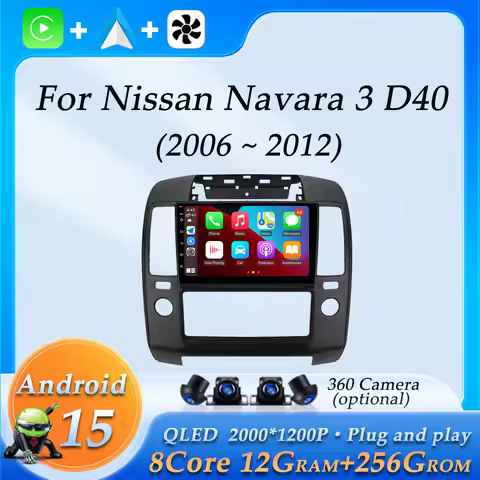 9 '' Car Radio Multimedia Video Player for Nissan Navara 3 D40 2006 - 2012 Wireless CarPlay GPS Navi