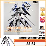 DABAN 8816A MG1/100 White Goddess of Justice with Eight Shield Water Sticker Platform Assembly Mecha
